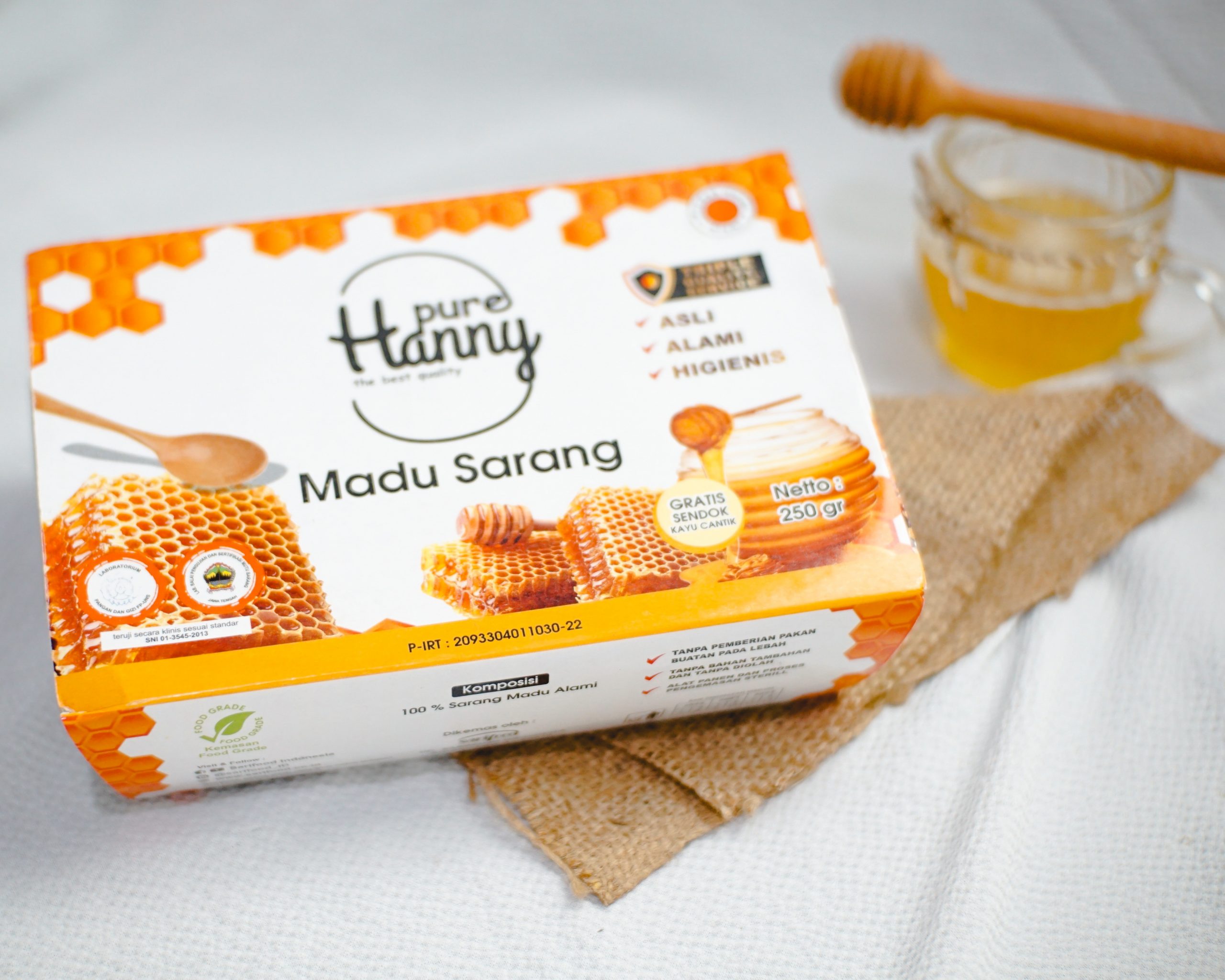 madu sarang asli pure hanny 250 gram dari sarifood